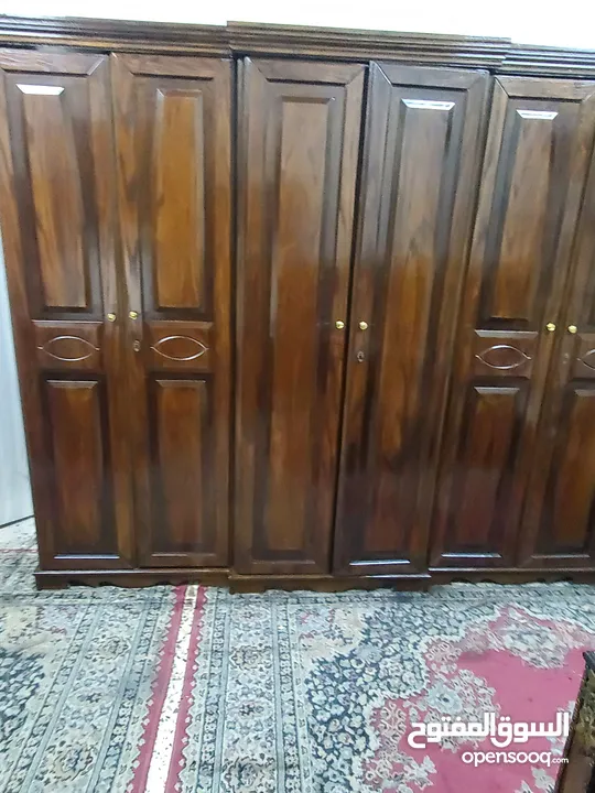 غرفة نوم كاملة تفصيل خشب لاتيه قشره بلوط وزان