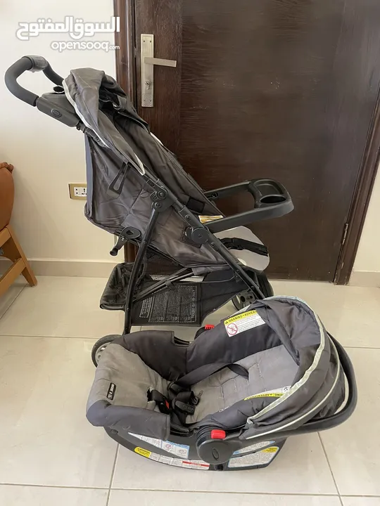 عربة أطفال مع كرسي سيارة جراكو  graco travel system literider