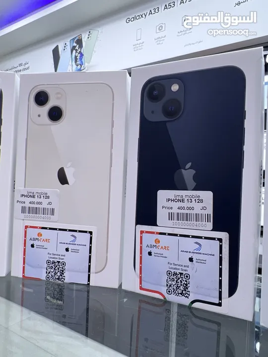 iPhone 13 (128) GB ايفون 13 جديد  128 جيجابايت ( وارد الشرق الاوسط ) كفالة الوكيل بالاردن ABM سنة //