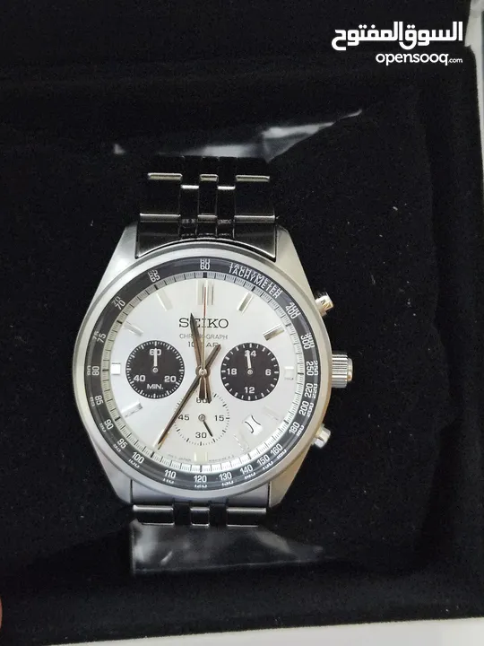 Seiko Quartz Panda Chronograph with 30 minute stope watch, 24 hours sun dial.