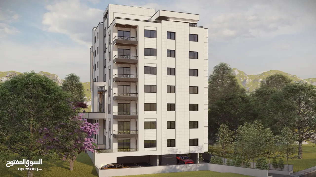 شقة سكنية مشطبة في مشروع قيد الانشاء بالقرب من برج فلسطين