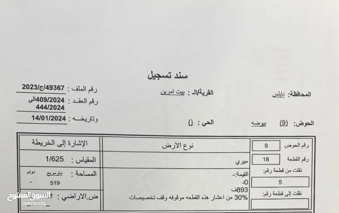 نمرة ارض في بيت امرين