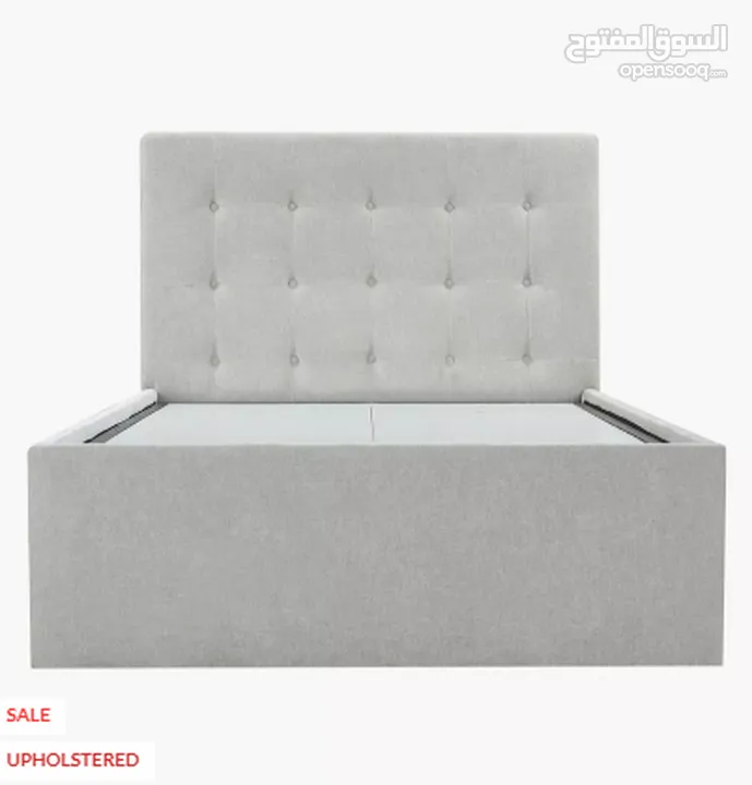 ORLANDO 120X200 UPHOLSTERED BED-LIGHT GREY-4  سرير مبطن ب القماش الون الرمادي