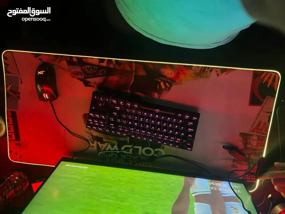Mouse pad rgb للبيع استعمال يوم واحد بس