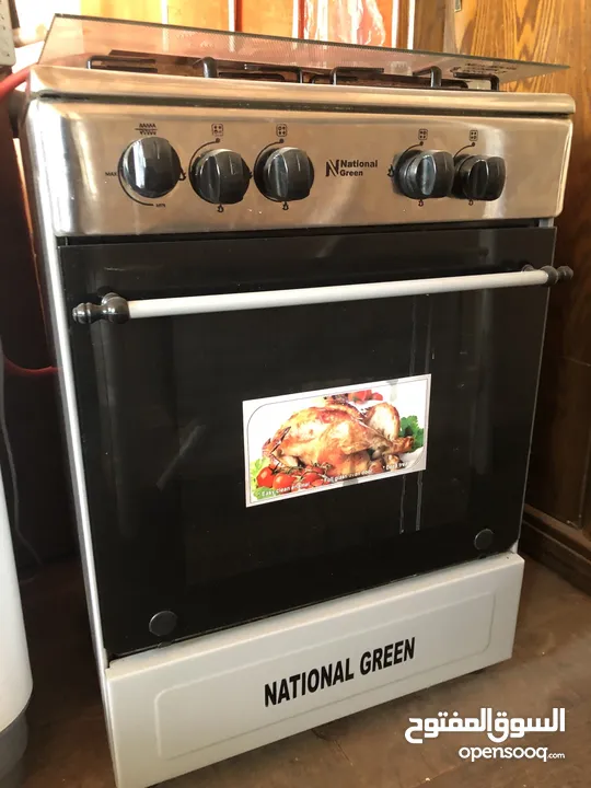 Oven with gas stovetop