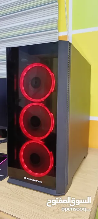 pc gaming/سيت اب كمبيوتر جيمنج بسعر حررق كيبورد وماوس جيمنج وشاشه مع الكراتين وكامل الوصلات الاصليه