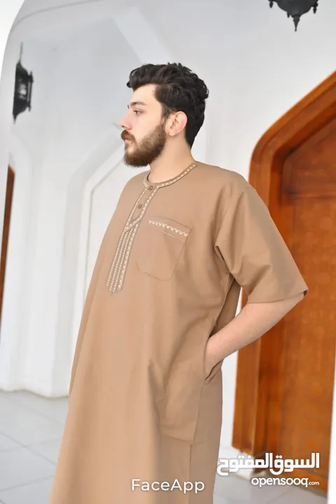 عبايه نص كم كتان مستورد ايطالي بسعر الجمله