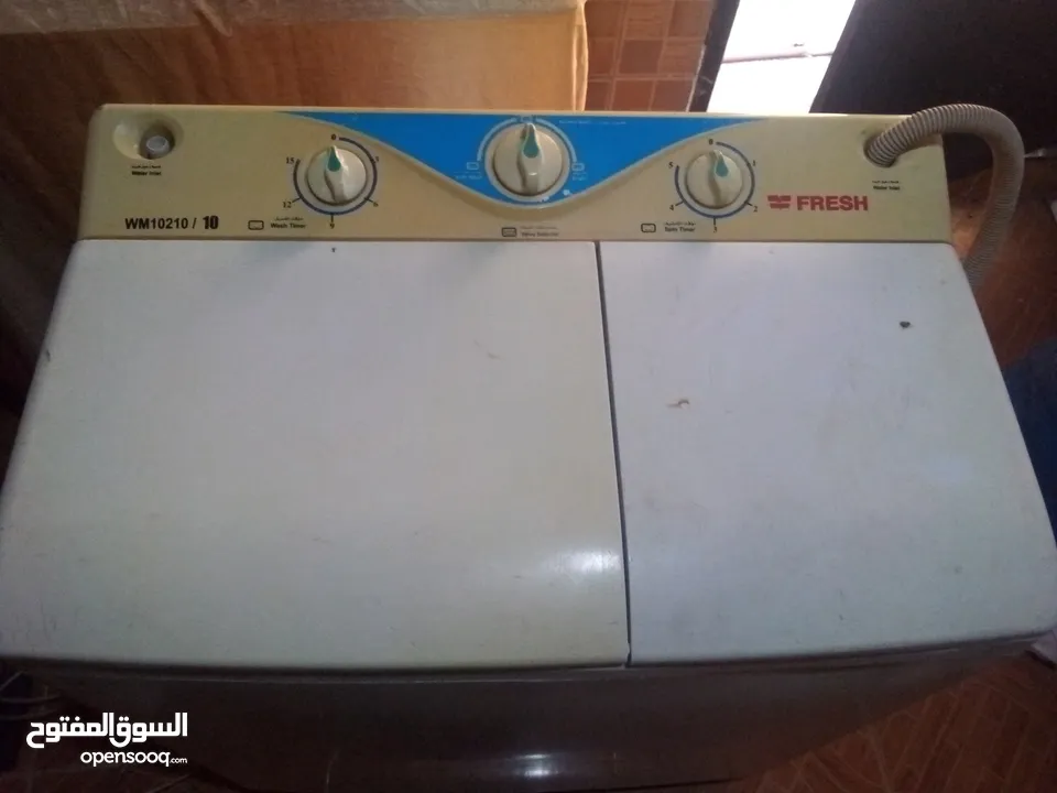 غسالة حوضين 10 كيلو نوع فريش صناعة مصرية بحالة ممتازة جدا بسعر مغري