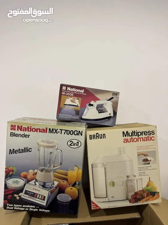 • National Mx-T700GN Blender •Braun MultiPress Automatic • National Steam/Dry Iron With Jet of Steam