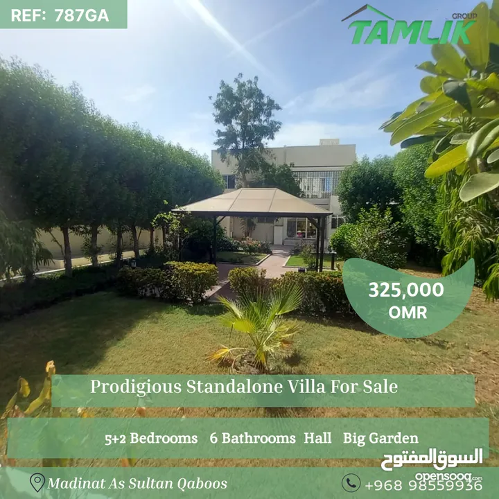 Prodigious Standalone Villa For Sale In Madinat As Sultan Qaboos  REF 787GA