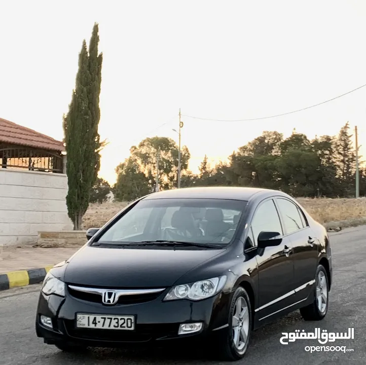 هوندا سيفيك 2008 فحص كامل صنف EXI لون اسود ملوكي بحالة الوكالة