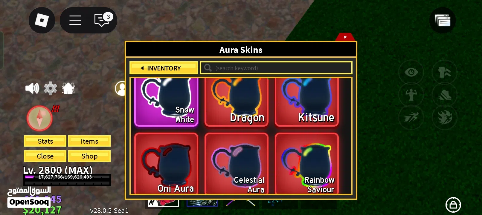 للبيع حساب بلوكس فروت قوي تقريبا كل شي في اللعبه blox fruit account strong for sell