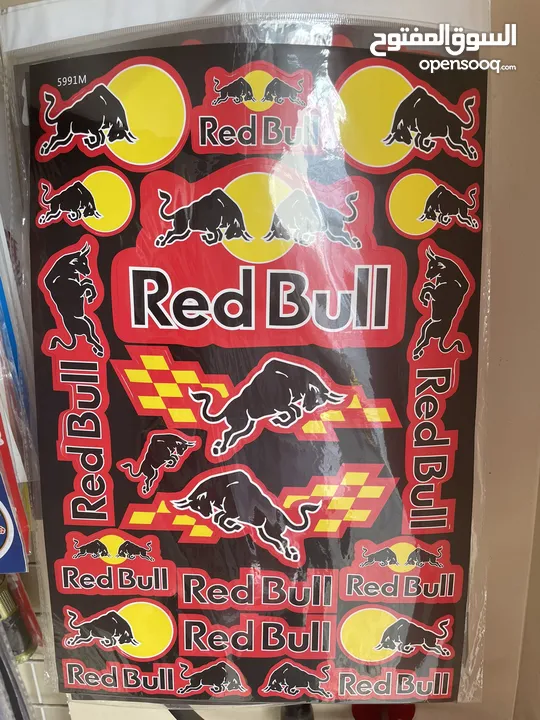 ستكرات Red Bull مدمج بألوان مختلفة للدراجات النارية