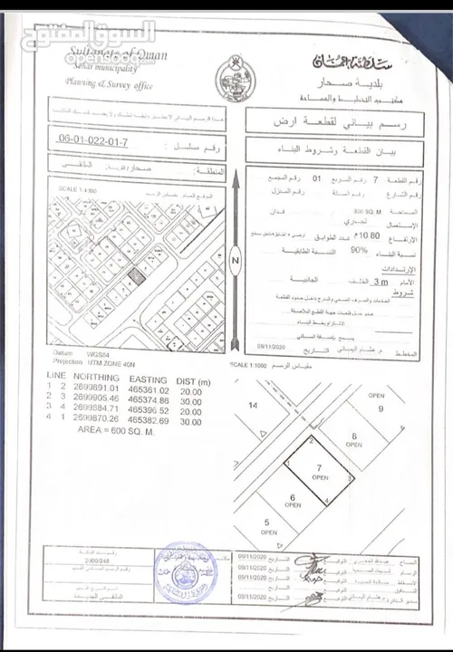 مبنى للبيع مؤجر في صحار ( الملتقى )