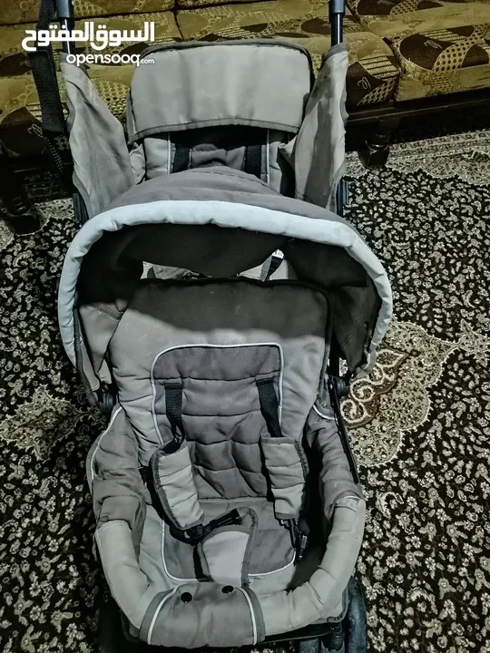 عرباية أطفال  Elevenflo + Car seat، عرباية توأم ماركة Juniers