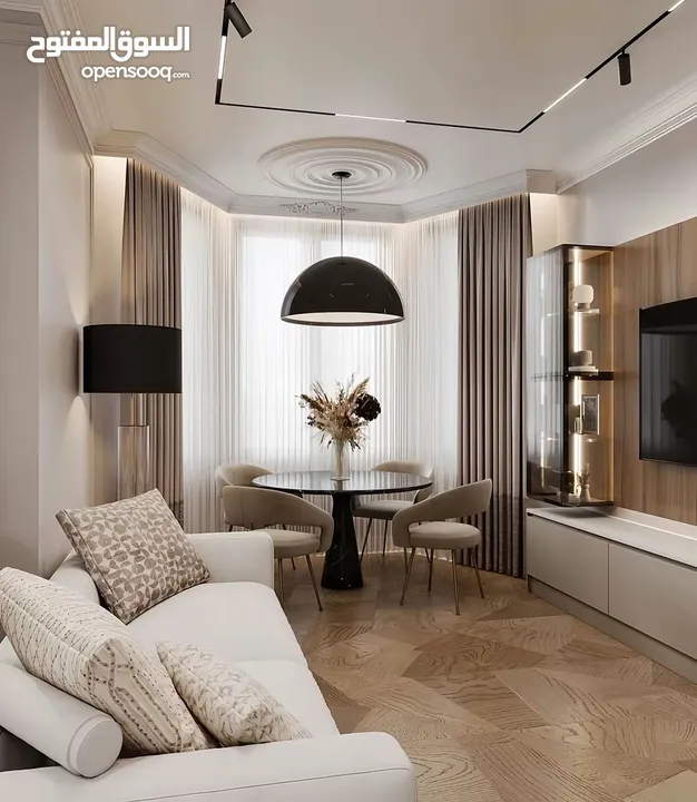 شقة مساحة 300 يمكن قسمها لشقتين 150