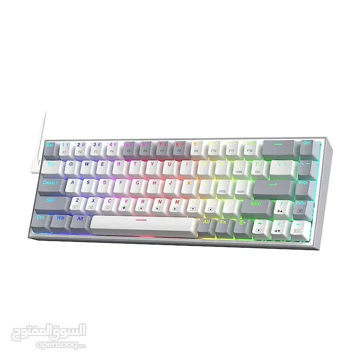 CASTOR K631 Grey 65% Wired RGB Gaming Keyboard كيبورد ريدراجون جديد