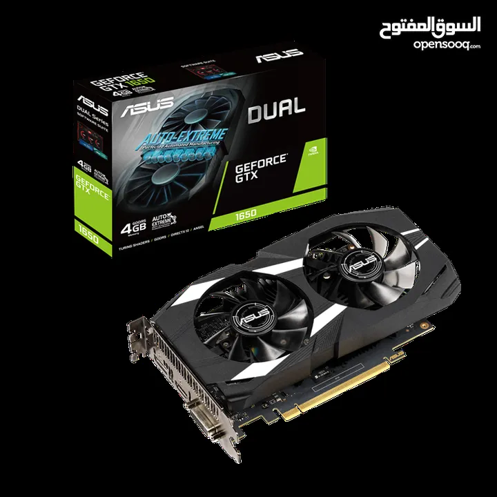 كرت شاشة بحاله الوكاله ASUS GTX 1650 4GB الكرت شبه جديد مختوم ختم الشركة لا مغير معجون ولا مصلح
