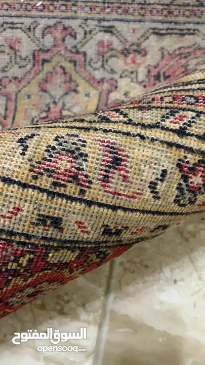 قطعتان من السجاد العجمي الإيراني الأصلي بخيط حرير
