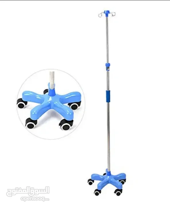 IV Stand  Stainless steel structure Four hooks