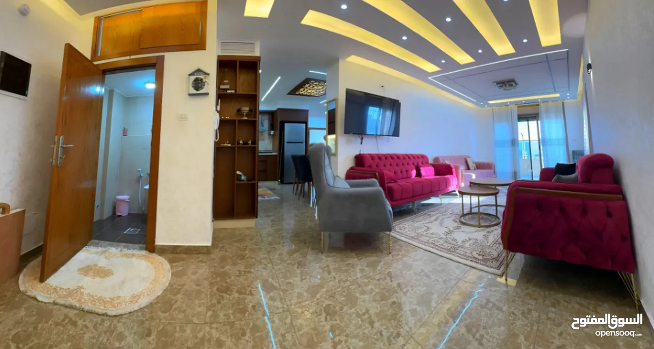 روف للايجار مفروش بالكامل في اجمل مناطق البيرة التواصل مع المالك مباشرة دون عمولة (1250) دولار