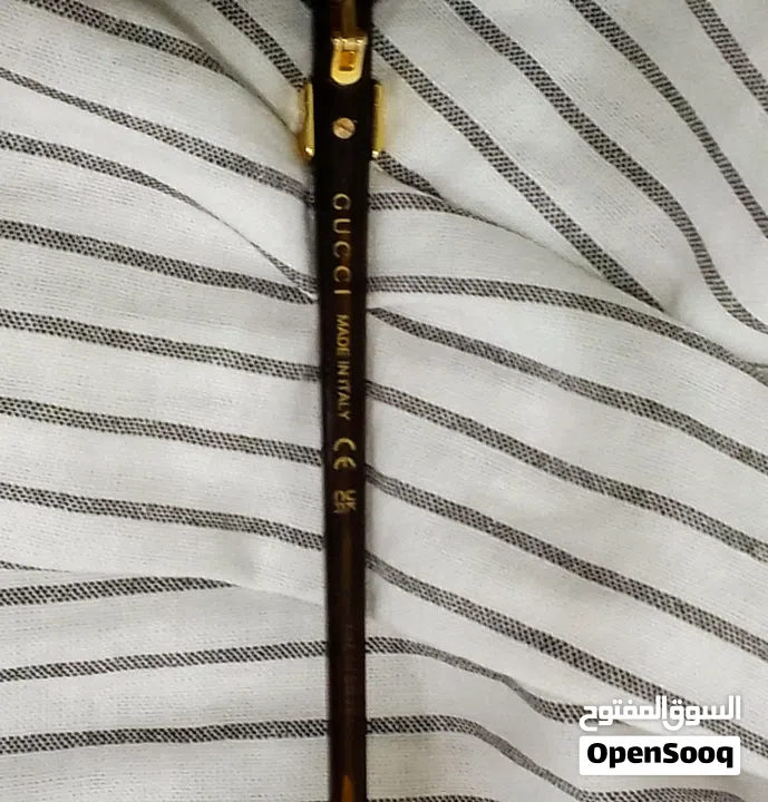 نظارات شمسية Gucci havana اصلية 100% شبه جديدة مع الرقم التسلسلي موجود فيها