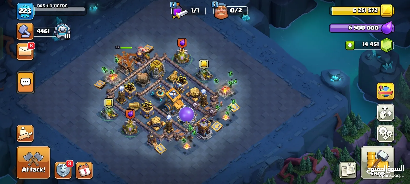 clach of clans th14 max for sale