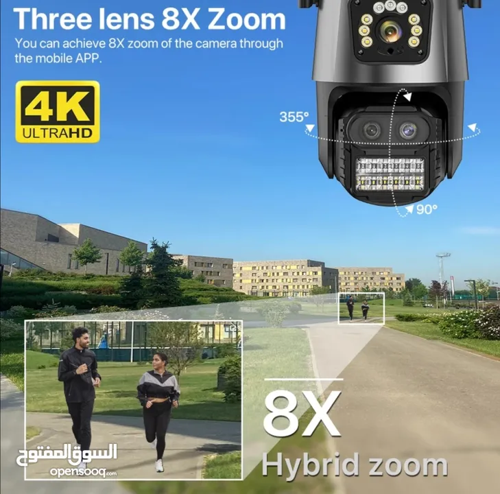 كاميرا مراقبة واي فاي كامرتين بكاميرا بجودة 4k