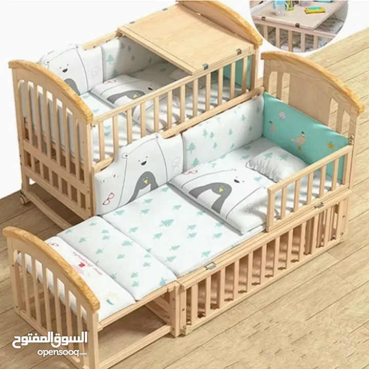 8×1 سرير متعدد الوظائف للمواليد الجدد الى نهاية الطفولة Kids Bed multiple use 8in1