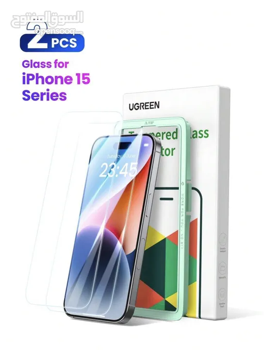 Glass 2لزقة عدد  iPhone 15 Pro Max Ugreen