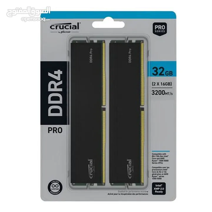 Crucial Pro 32GB Kit (2x16GB) DDR4-3200 mt/s