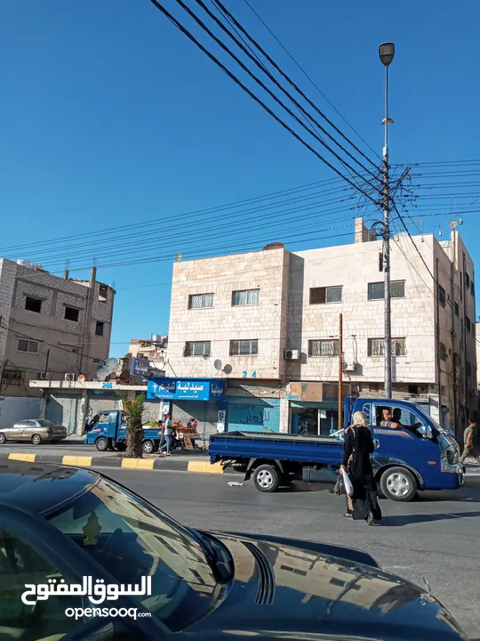 ثلاثة محلات تجارية للإيجار بدون خلو في موقع مميز في الزرقاء السوق التجاري قرب دوار معصوم شارع رئيسي