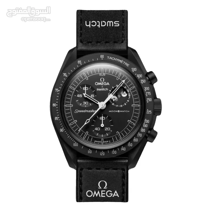 Rare MoonSwatch Swatch X Omega Dark Snoopy Moonphase اوميجا سواتش سنوبي، متوفر قطعة واحدة