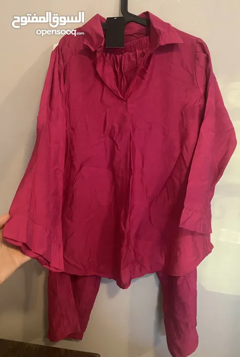 Fuchsia Linen Suit Women's New