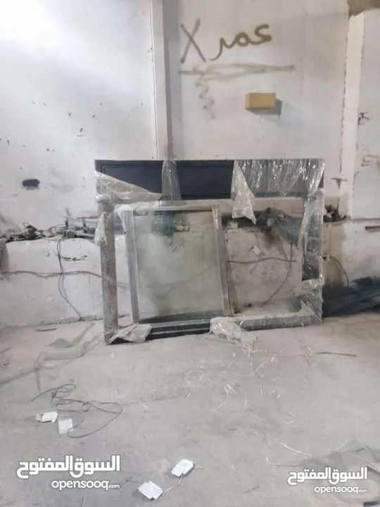شباك المنيوم دبل  جديد بسعر حرق