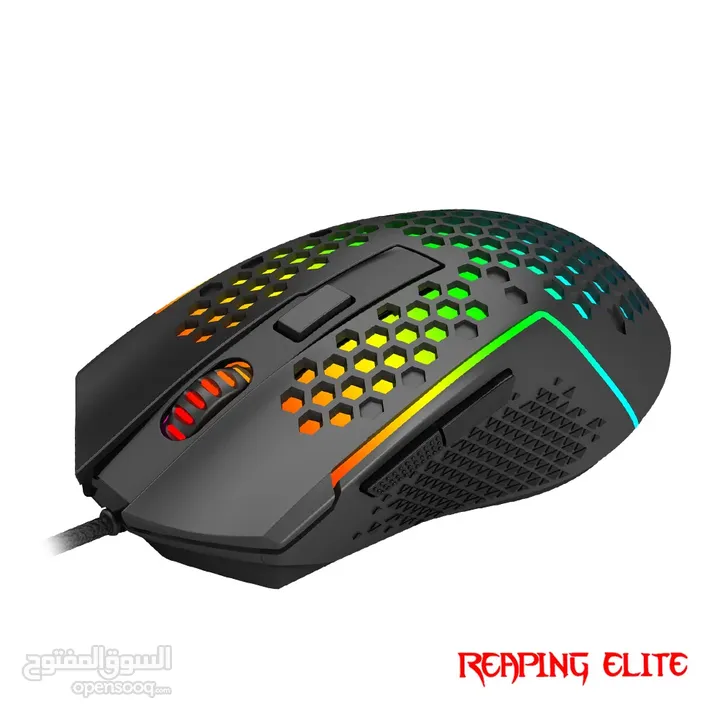 REDRAGON M987P-K Reaping Elite Lightweight RGB Gaming Mouse ماوس ريدراجون جديد