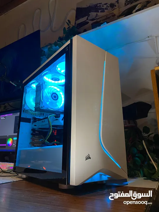 كمبيوتر ألعاب مكتبي – i5 / كرت GTX1060 6GB / رام 16GB / تخزين SSD+HDD / كيس CORSAIR RGB