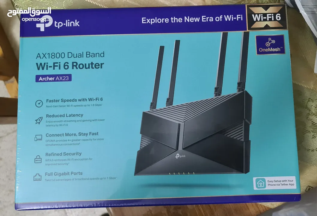 راوتر حديث نظيف بسعر مغري / ROUTER TP LINK AX 1800