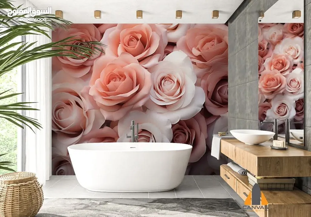 ورق الحائــــــــــــط ال 3D القطعـــــــــه الواحــــــــده بدون فواصل تصميمات مختلفة مع إمكانية ا