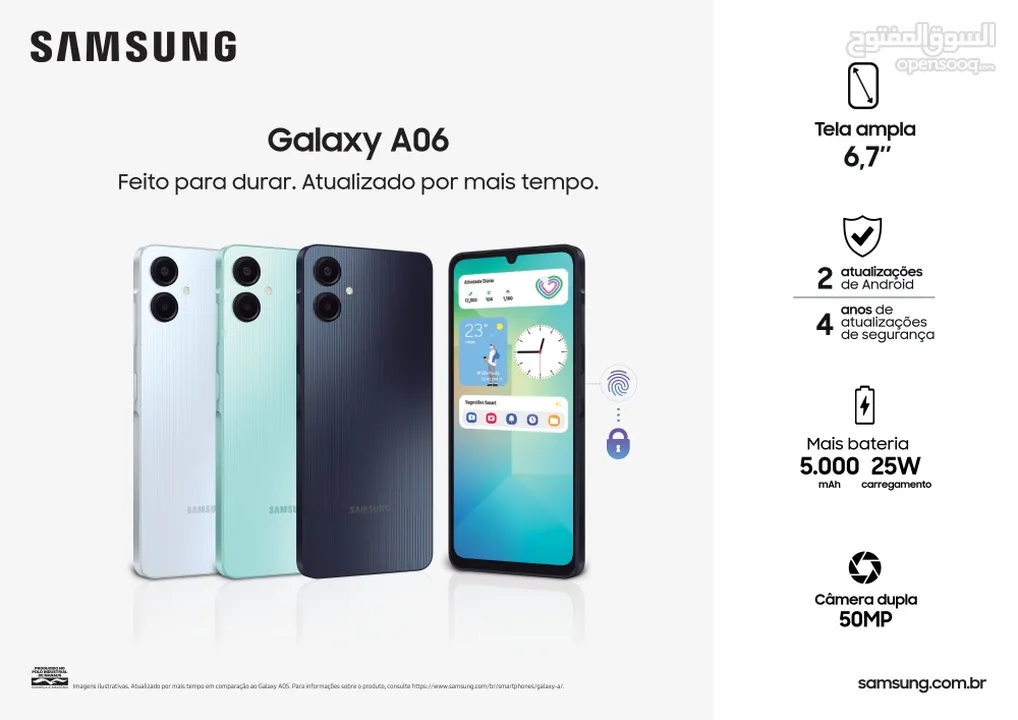 متوفر الان مع هدية اي زيرو 6 بافضل سعر لدى فليك//SAMSUNG A06 (6RAM)(128GB) NEW