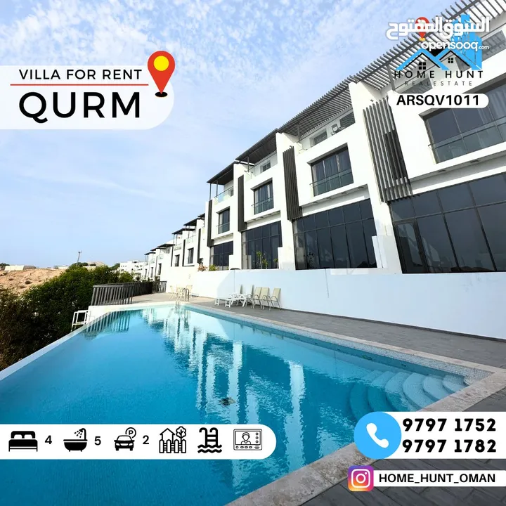 QURM  MODERN 3+1 BR VILLA WITH GREAT VIEWS AND SHARED INFINITY POOL