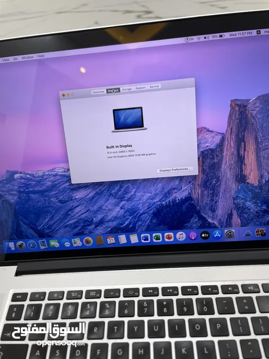 MAC BOOK PRO رفيع موصفات قويه Core i7 RAM 16 HARD 500 SSD