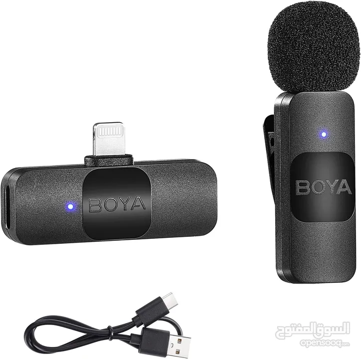 مايك تسجيل من براند بويا الأصلي لهواتف الايفون Boya BY-V1 For IOS Iphone Mic