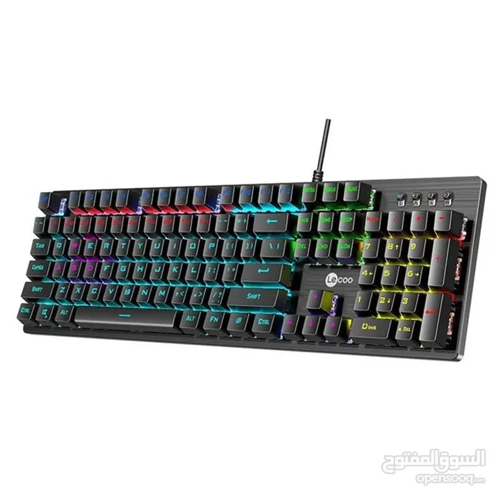 لوحة مفاتيح كيبورد اصلي لأجهزة الكومبيوتر LECOO BY LENOVO GK302 BLUE SWITCH USB WIRED KEYBOARD