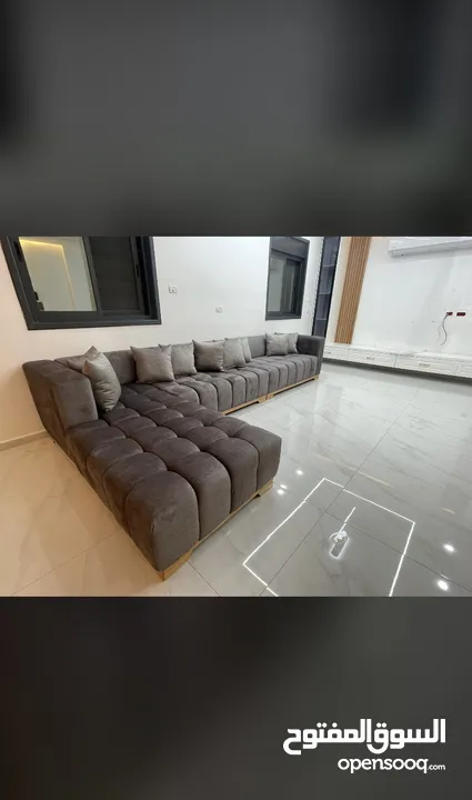 طقم كنب رائع وحصري وتفصيل جميع انواع  والموضيلات   وغرف نوم منجده