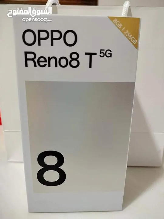 مستعمل ايام oppo Reno 8T 5G جيجا 256 أغراضة والكرتونه الأصلية مكفول متوفر توصيل