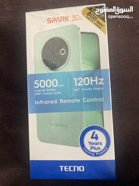 تكنو سبارك 128g لون اسود جديد مش مفتوح كفاله 13 شهر