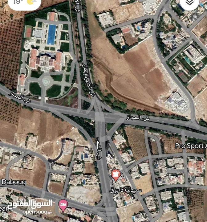 ارض للبيع  أجمل موقع بدابوق بالقرب من بيت فيصل الفايز حوض الذهبية