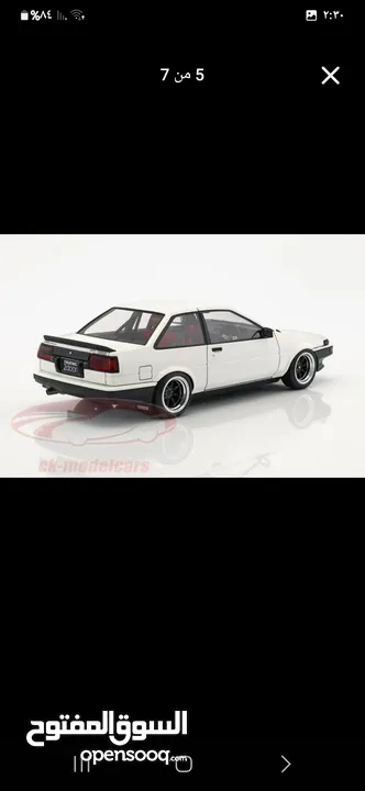مجسم تويوتا ae86 قياس 1/18 نوع اجنيشن