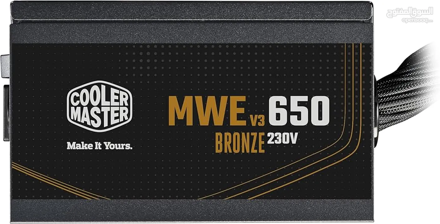 باور سبلاي كولر ماستر لأجهزة الجيمنج 650 واط حقيقي COOLERMASTER 650W 80+ BRONZE GAMING POWER SUPPLY
